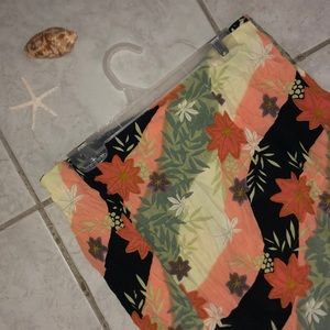 Vintage Floral Print Maxi Skirt